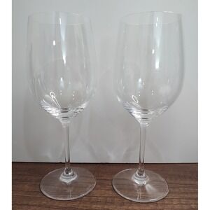 RIEDEL Clear WINE GLASSES Lead Free Crystal 7 ¾" Tall 2PC SET Replacement W1